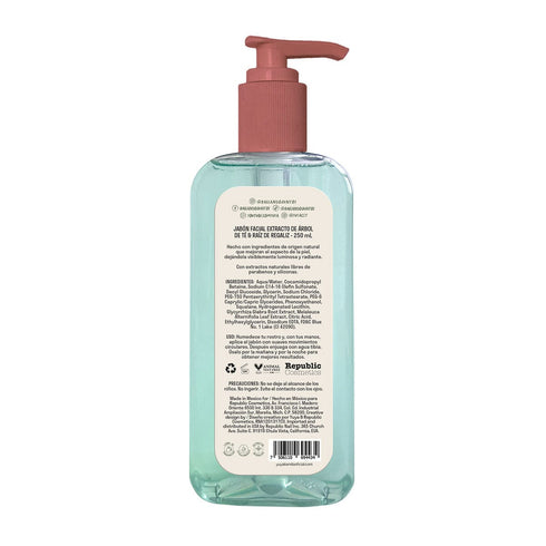 Jabón de Extracto de Árbol de Té y Raíz de Regaliz Jabón líquido facial Yuya